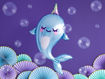 Picture of FOIL BALLOON NARWHAL 53X87CM